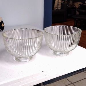 🏠 Pair old light fixture glass shades